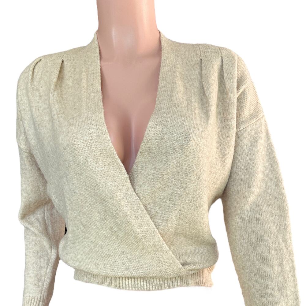 ASTR the Label Women's Off-White Neutral Color Long Sleeve Wool Mix Sweater XS